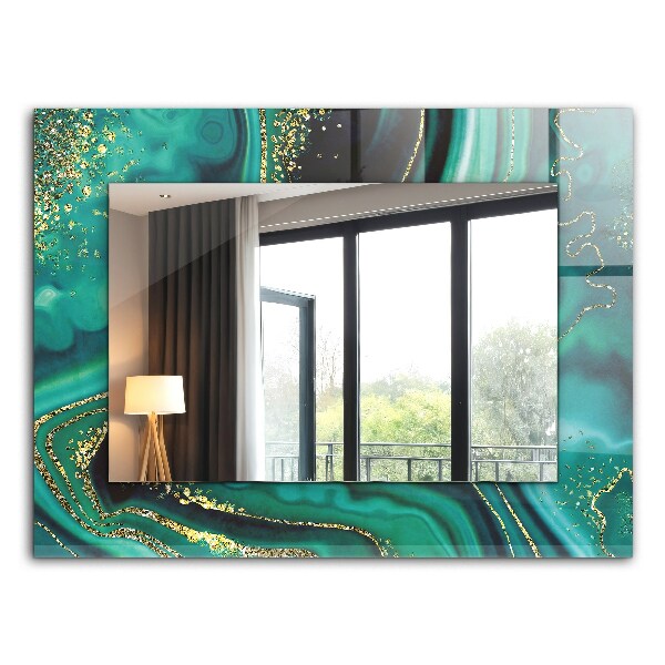 Lustro ścienne dekoracyjne prostokątne Zielona abstrakcyjna tekstura