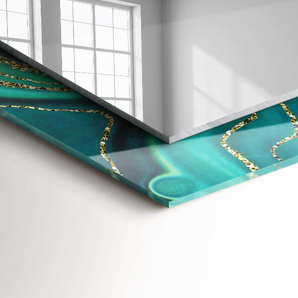 Lustro ścienne dekoracyjne prostokątne Zielona abstrakcyjna tekstura