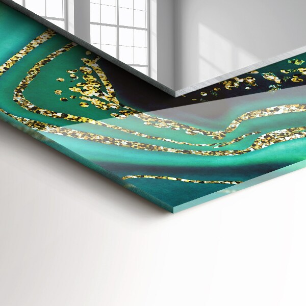 Lustro ścienne dekoracyjne prostokątne Zielona abstrakcyjna tekstura