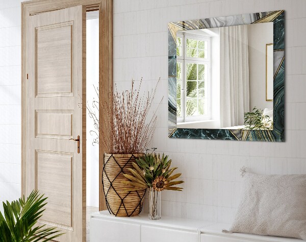 Lustro z drukowaną ramką prostokątne Abstrakcyjny wzór geometryczny