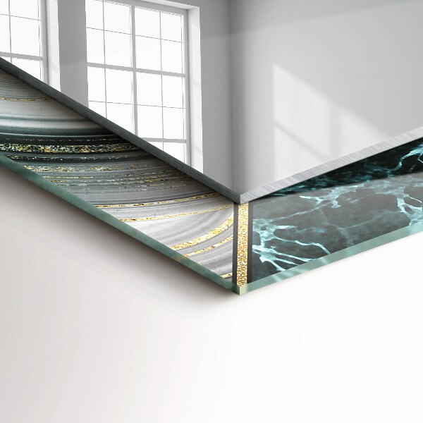 Lustro z drukowaną ramką prostokątne Abstrakcyjny wzór geometryczny