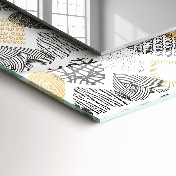 Lustro z nadrukiem prostokątne Kolorowe serca