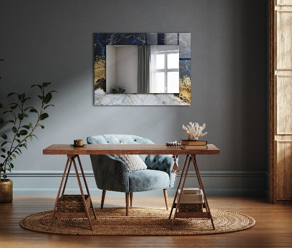 Lustro ścienne dekoracyjne prostokątne Abstrakcyjny marmur