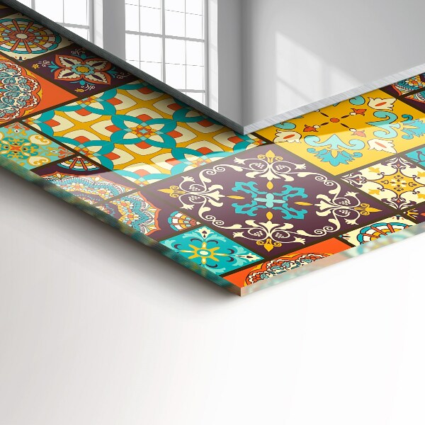 Lustro z nadrukiem prostokątne Kolorowa mozaika