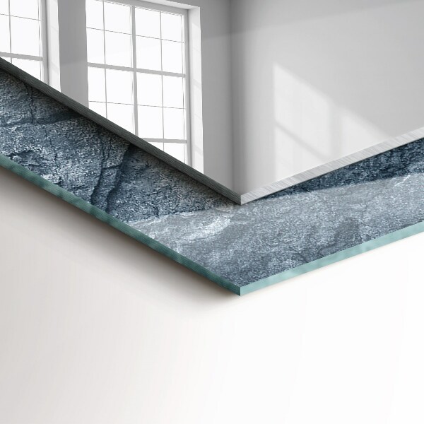 Lustro z drukowaną ramką prostokątne Geometryczny motyw drzewa