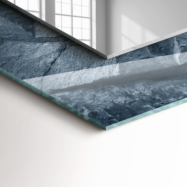 Lustro z drukowaną ramką prostokątne Geometryczny motyw drzewa