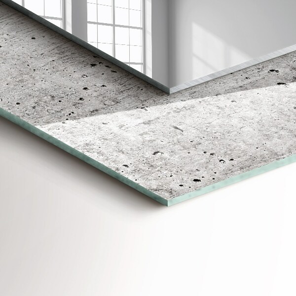 Lustro z drukowaną ramką prostokątne Tekstura ściany cementowej