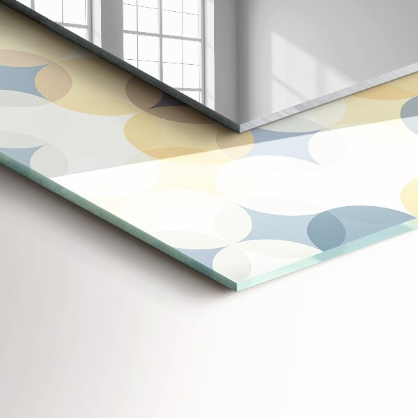 Lustro z drukowaną ramką prostokątne Kolorowe okręgi