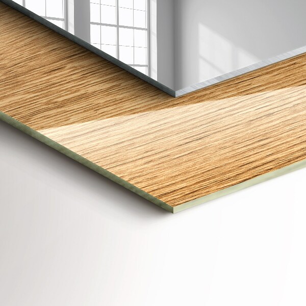 Lustro ścienne dekoracyjne prostokątne Tekstura drewna