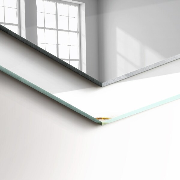 Lustro ramka z nadrukiem prostokątne Motywy z białego marmuru