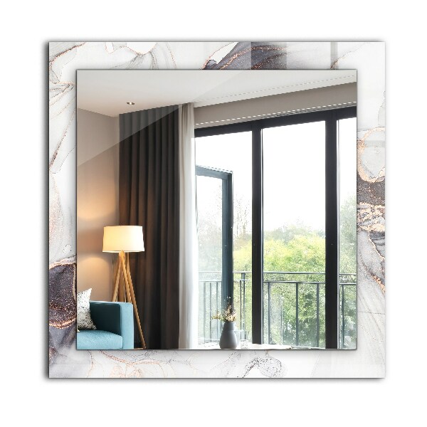 Lustro dekoracyjne prostokątne Sztuka abstrakcyjna z marmuru
