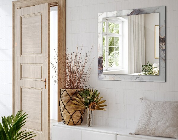 Lustro dekoracyjne prostokątne Sztuka abstrakcyjna z marmuru