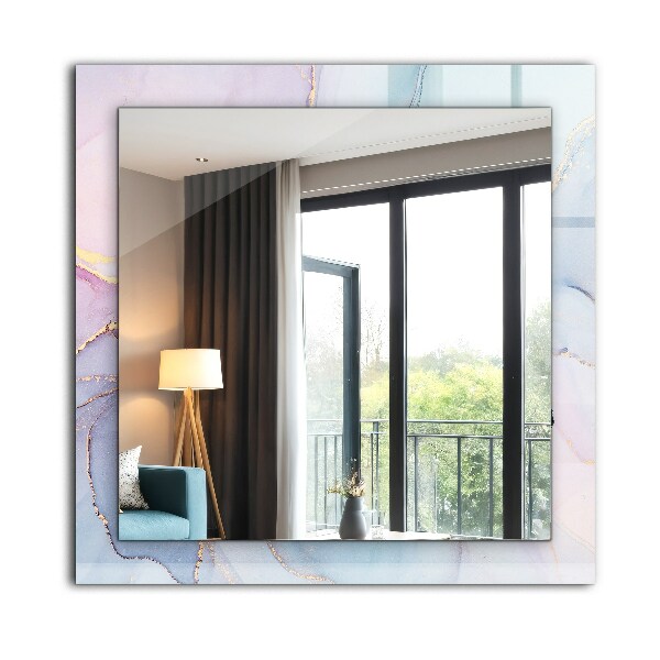 Lustro ramka z nadrukiem prostokątne Akwarela abstrakcyjna sztuka