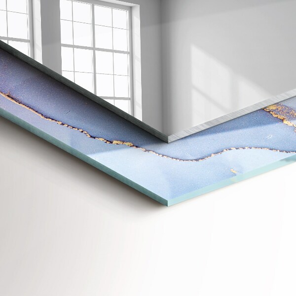 Lustro ramka z nadrukiem prostokątne Akwarela abstrakcyjna sztuka