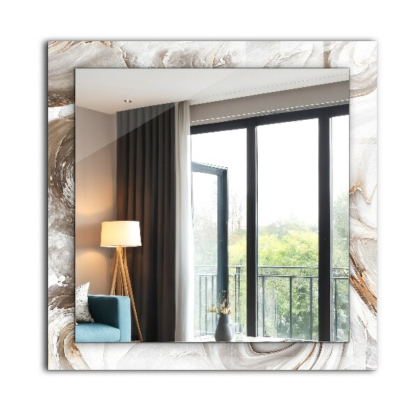 Lustro z nadrukiem dekoracyjne prostokątne Abstrakcyjne marmurowe motywy