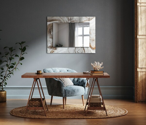 Lustro z nadrukiem dekoracyjne prostokątne Abstrakcyjne marmurowe motywy