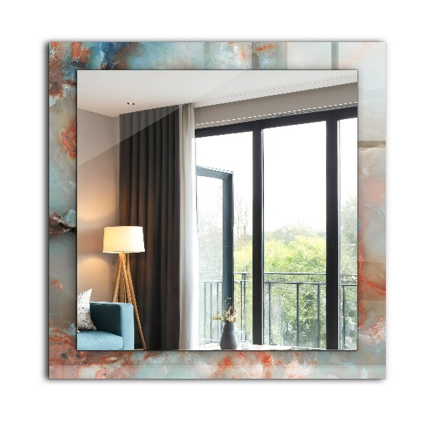 Lustro ramka z nadrukiem prostokątne Abstrakcyjna tekstura koloru