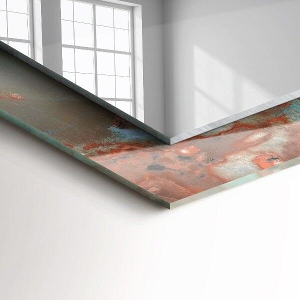 Lustro ramka z nadrukiem prostokątne Abstrakcyjna tekstura koloru