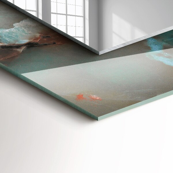 Lustro ramka z nadrukiem prostokątne Abstrakcyjna tekstura koloru