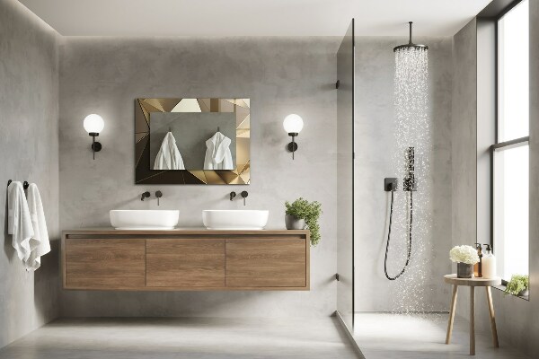 Lustro ścienne dekoracyjne prostokątne Geometryczne kształty