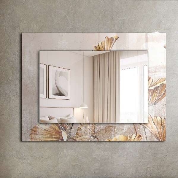 Lustro z nadrukiem prostokątne Kwiaty w stylu vintage