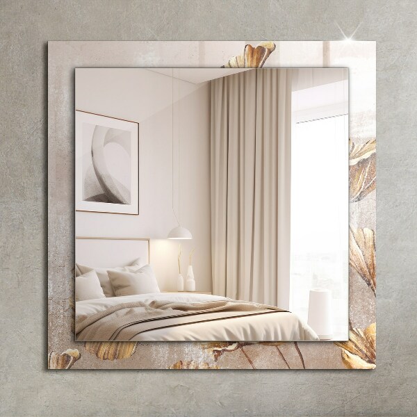 Lustro z nadrukiem prostokątne Kwiaty w stylu vintage