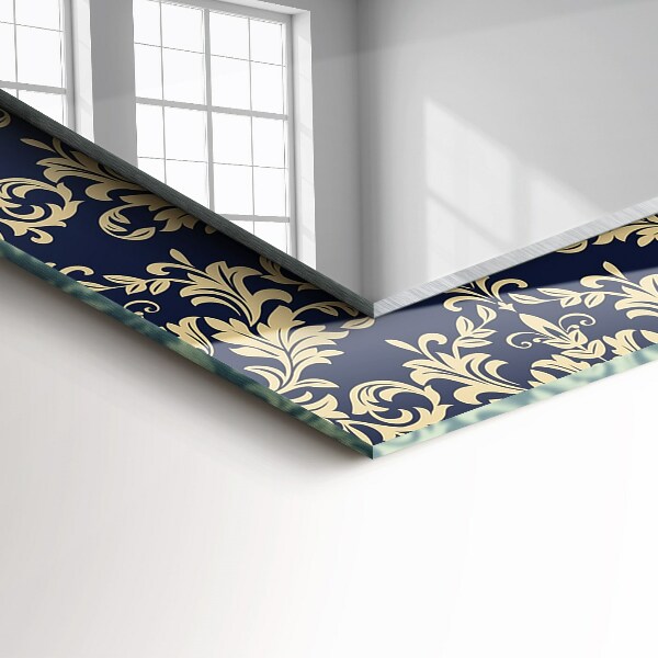 Lustro ścienne dekoracyjne prostokątne Wiktoriańskie tapety