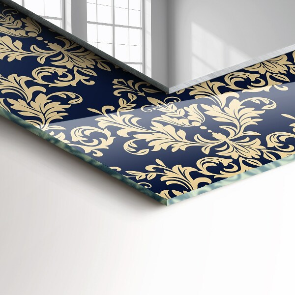 Lustro ścienne dekoracyjne prostokątne Wiktoriańskie tapety