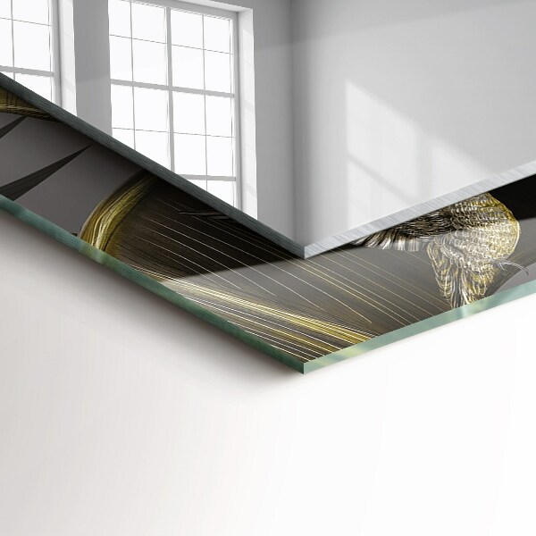 Lustro dekoracyjne prostokątne Kwiaty i kolibry