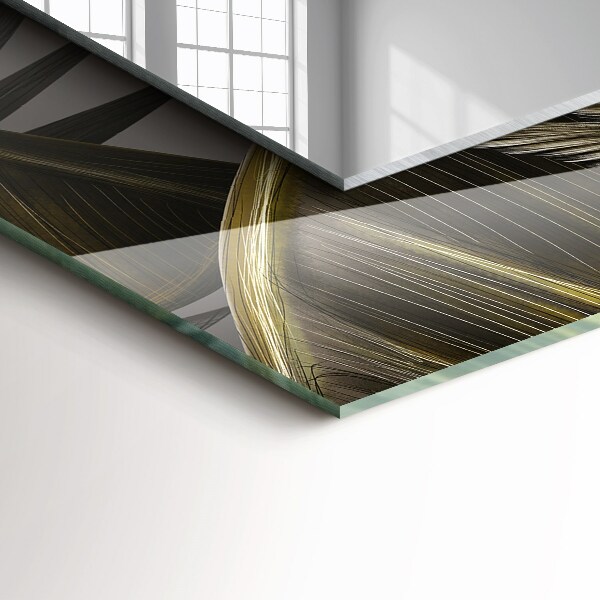 Lustro dekoracyjne prostokątne Kwiaty i kolibry