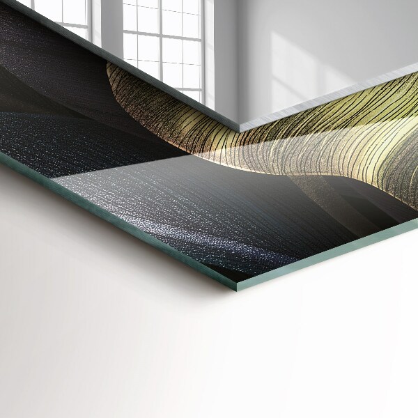 Lustro ścienne dekoracyjne prostokątne Kolorowe liście roślin