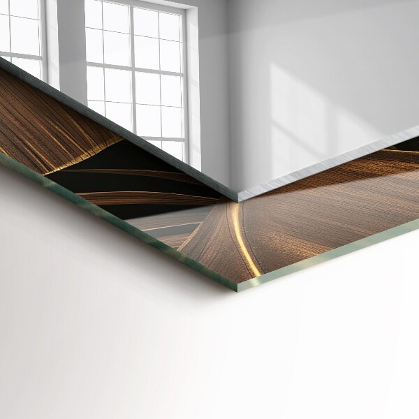 Lustro ramka z nadrukiem prostokątne Tropikalne liście