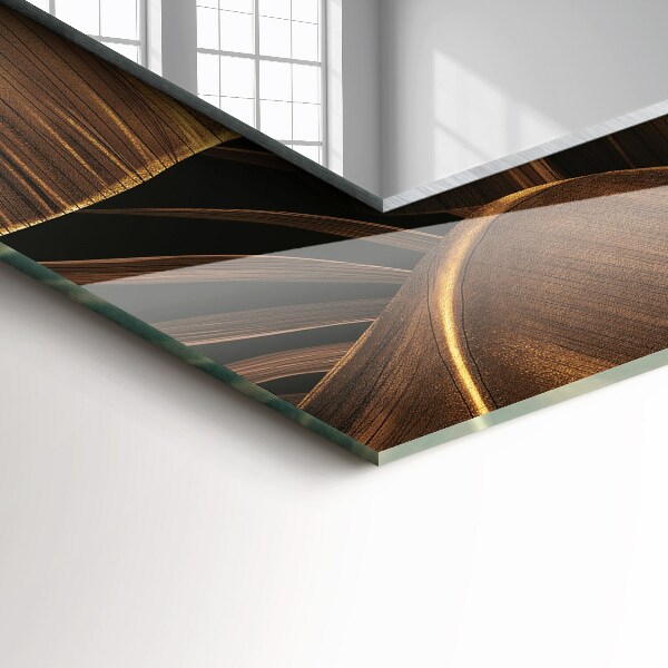 Lustro ramka z nadrukiem prostokątne Tropikalne liście