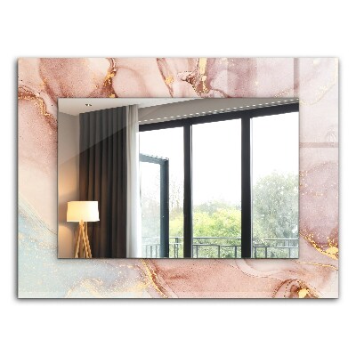 Lustro ramka z nadrukiem prostokątne Abstrakcyjna akwarela