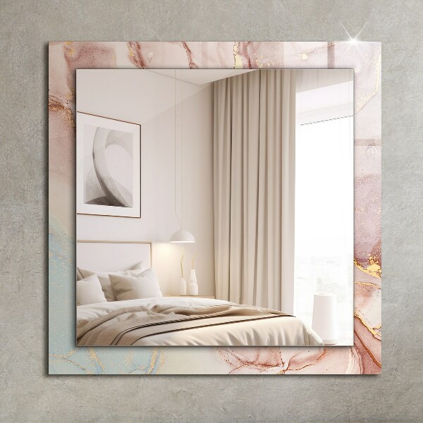 Lustro ramka z nadrukiem prostokątne Abstrakcyjna akwarela