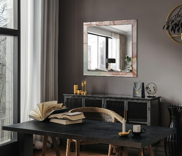 Lustro ramka z nadrukiem prostokątne Abstrakcyjna akwarela