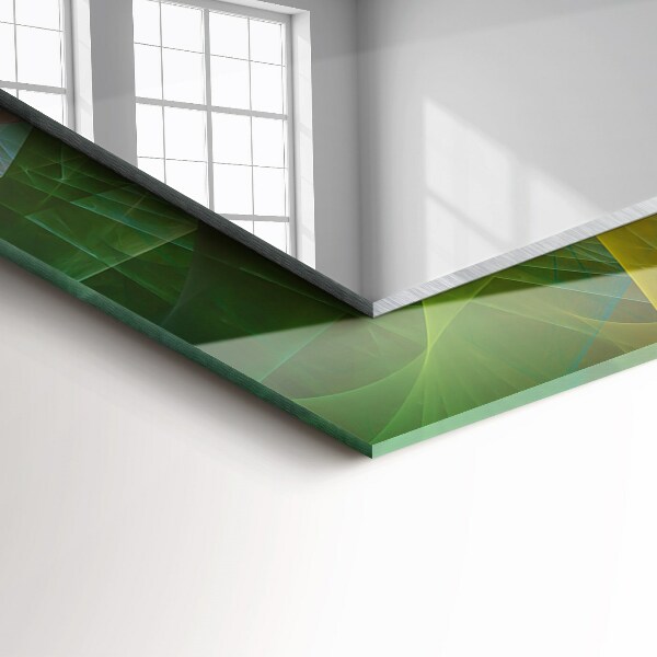 Lustro z drukowaną ramką prostokątne Kolorowa abstrakcyjna spirala