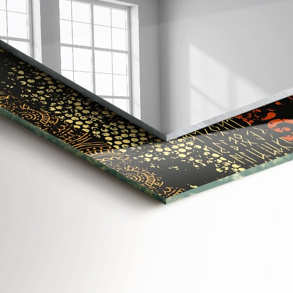 Lustro z nadrukiem prostokątne Etniczny motyw dekoracyjny