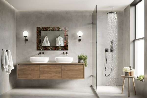 Lustro z nadrukiem prostokątne Etniczny motyw dekoracyjny