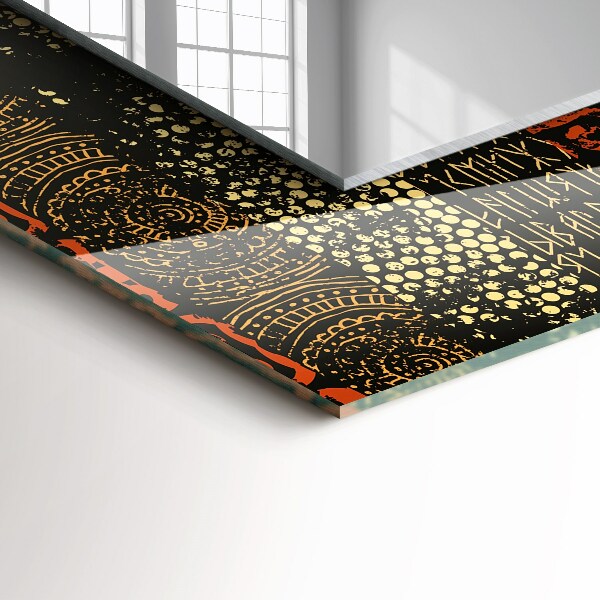 Lustro z nadrukiem prostokątne Etniczny motyw dekoracyjny