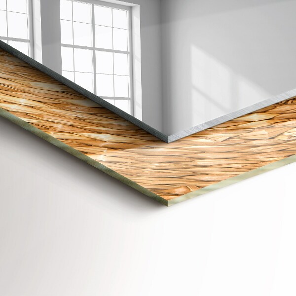 Lustro ścienne dekoracyjne prostokątne Warkocz