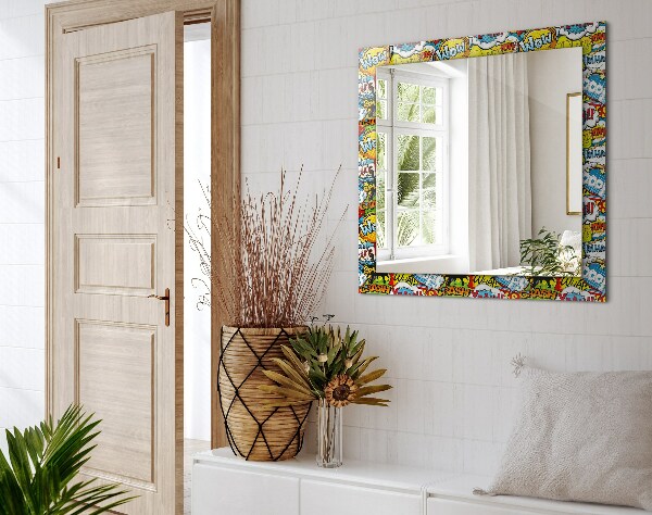 Lustro ramka z nadrukiem prostokątne Kolorowe balony