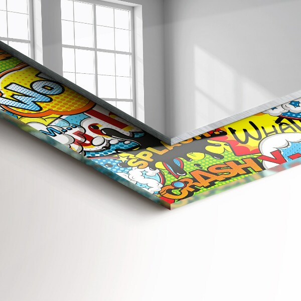 Lustro ramka z nadrukiem prostokątne Kolorowe balony