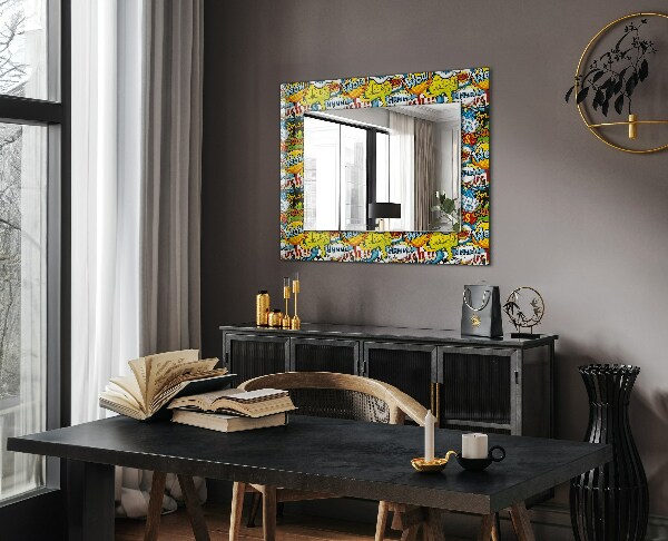 Lustro ramka z nadrukiem prostokątne Kolorowe balony