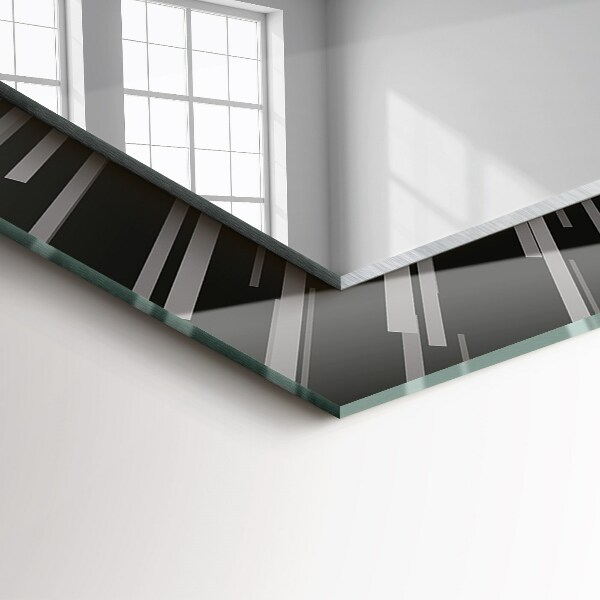 Lustro z drukowaną ramką prostokątne Efekt prędkości światła