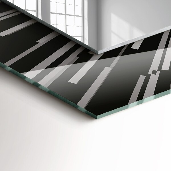 Lustro z drukowaną ramką prostokątne Efekt prędkości światła