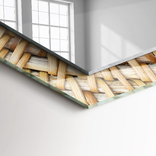 Lustro ramka z nadrukiem prostokątne Warkocz