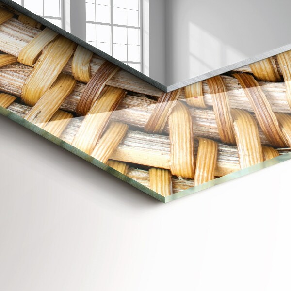 Lustro ramka z nadrukiem prostokątne Warkocz