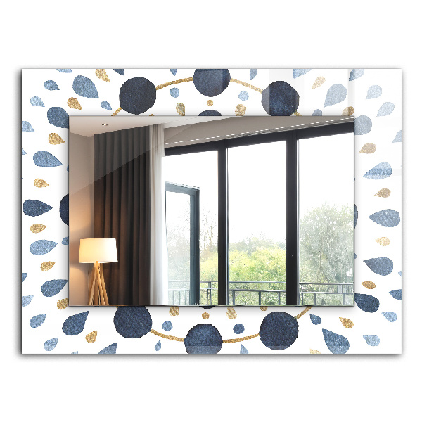 Lustro ramka z nadrukiem prostokątne Abstrakcyjny wzór mandali