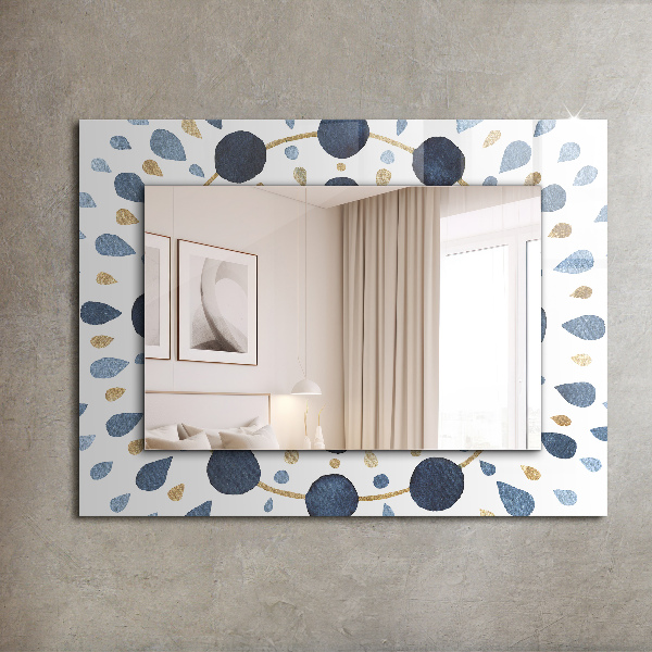 Lustro ramka z nadrukiem prostokątne Abstrakcyjny wzór mandali